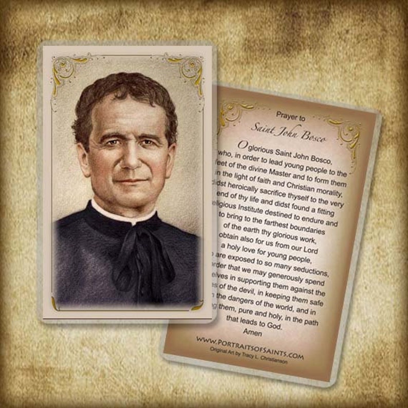 St. John Bosco Holy Card Patron of Youth Etsy