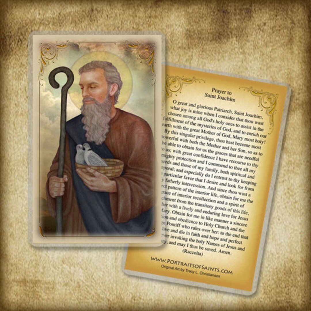 St. Joachim Prayer Card, Patron of Grandfathers Etsy