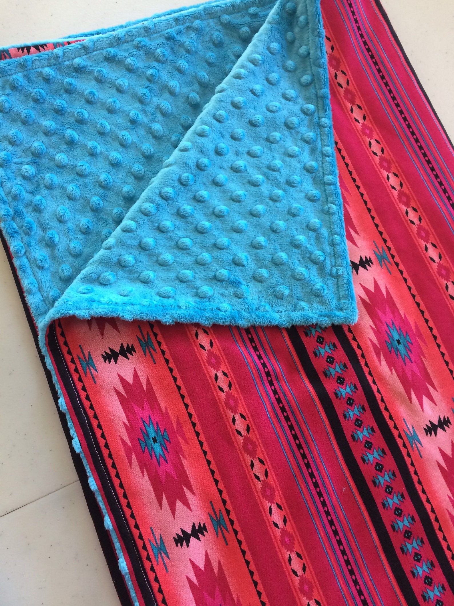 Cowgirl Minky Blanket Southwestern throw blanket western Etsy België