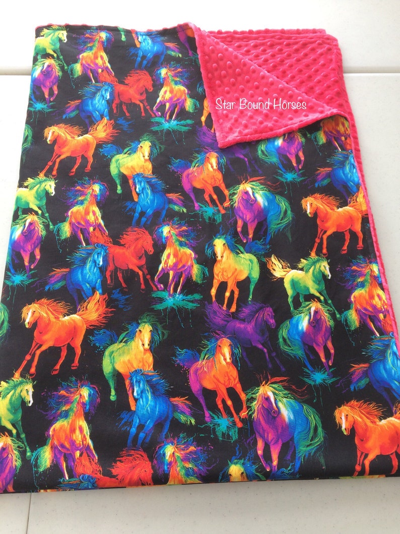 Minky Adult Throw Blanket Horse throw blanket Western Etsy