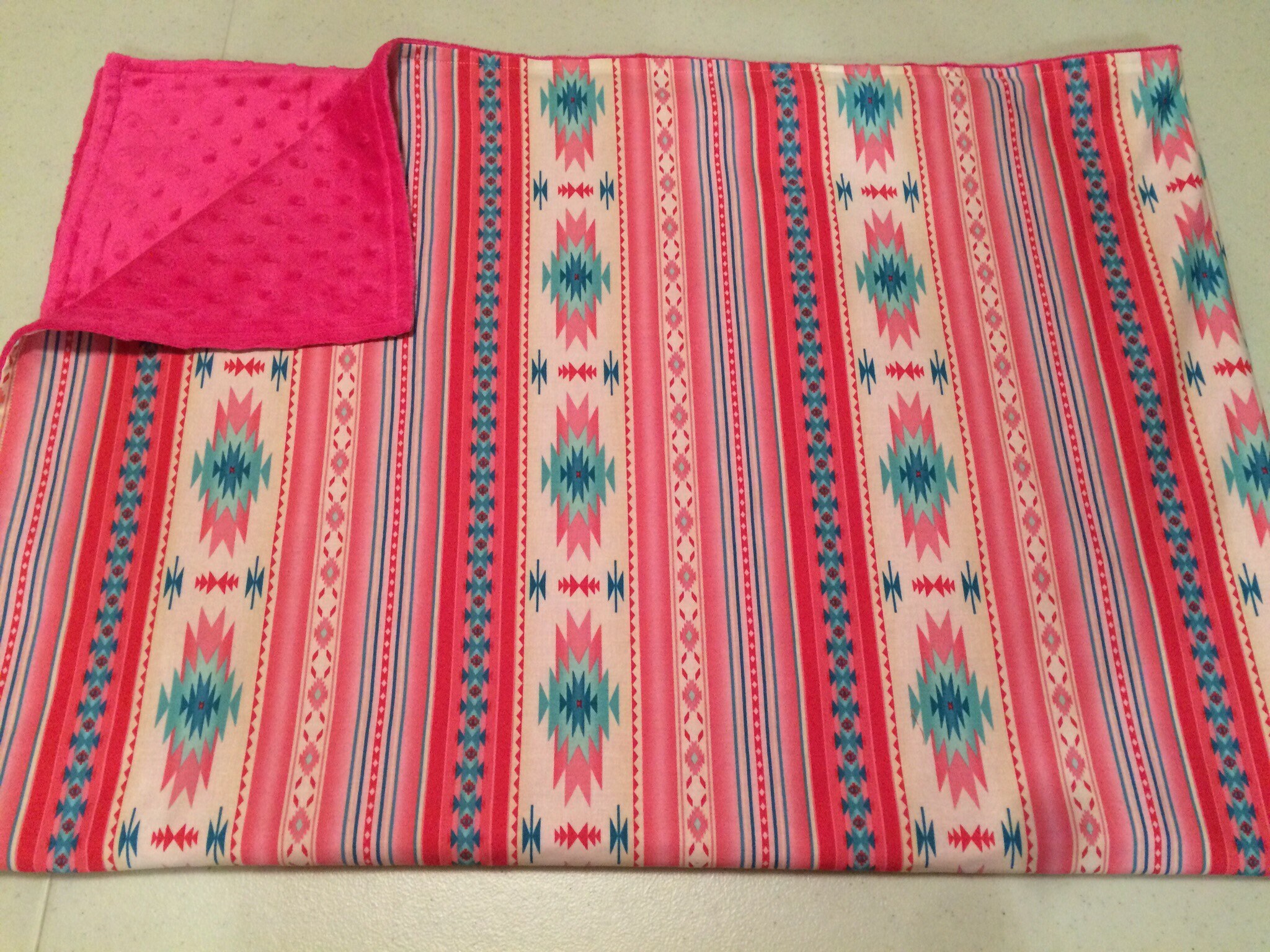 Aztec Adult Minky Blanket Southwestern throw blanket western Etsy