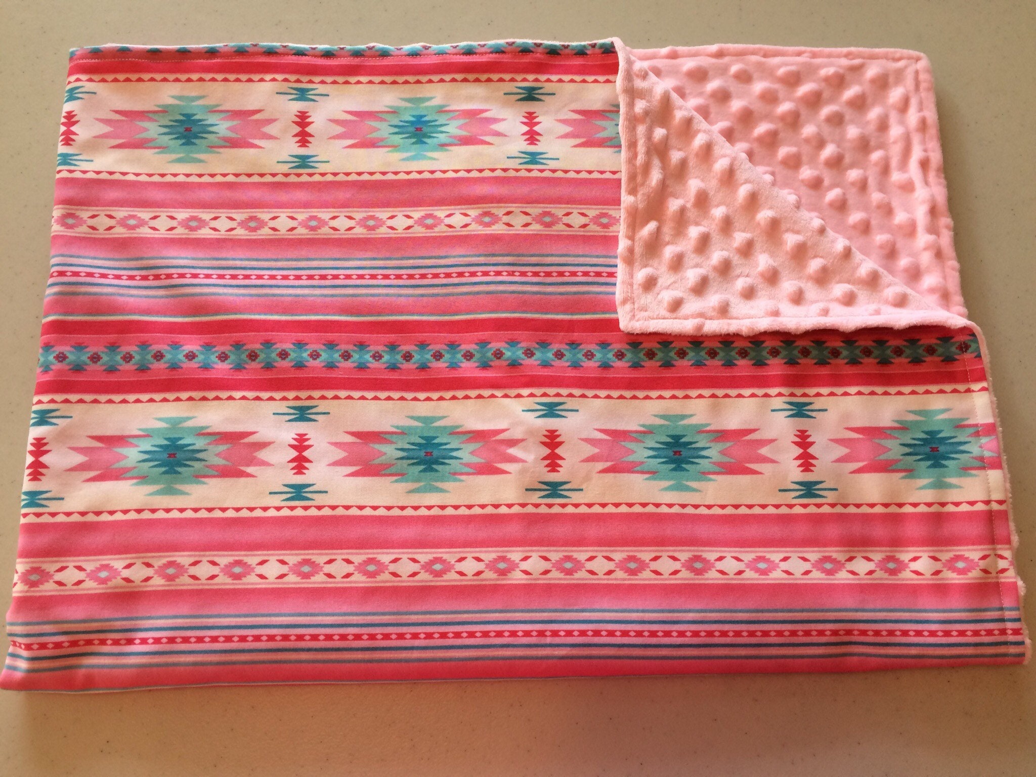 Aztec Adult Minky Blanket Southwestern Throw Blanket Western Etsy UK