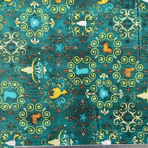 Bulk Fabric - Western Print Quilting Cotton - 3yrds total - Dan Morris Designs - western fabric, horse fabric, equine fabric