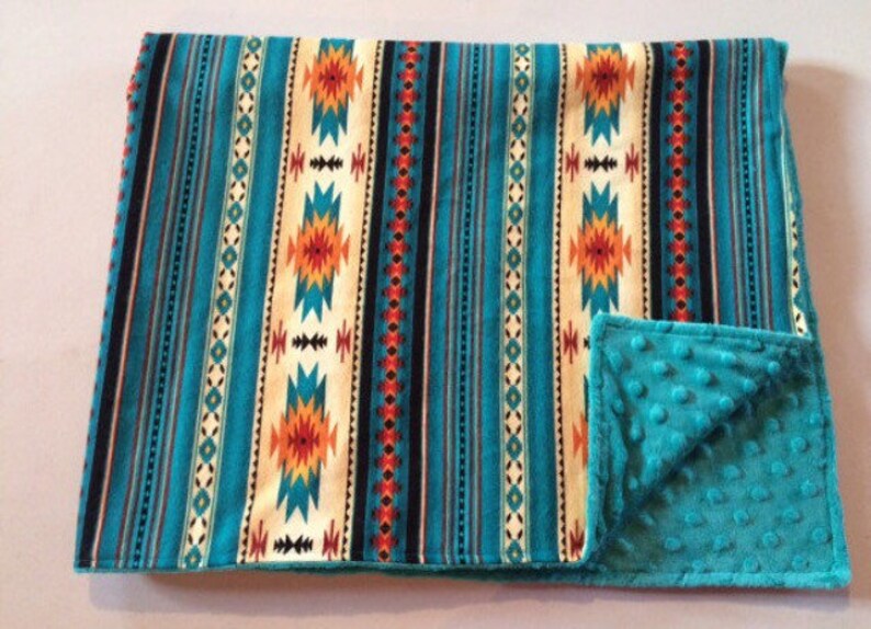 Southwest Adult Minky Blanket Southwestern throw blanket Etsy