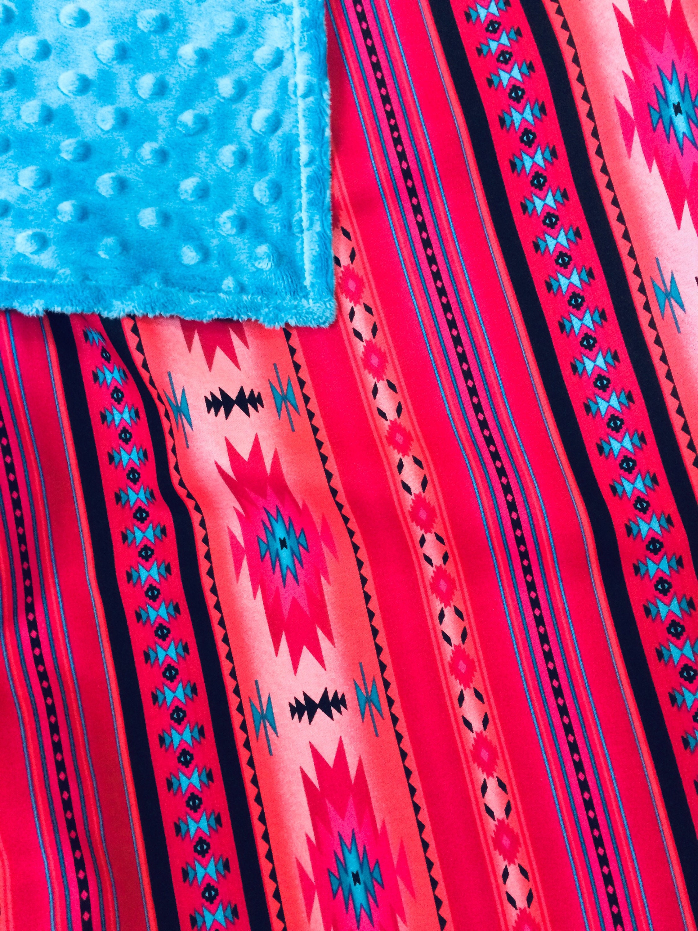 Cowgirl Minky Blanket Southwestern throw blanket western Etsy België