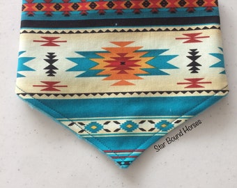 Cowboy Baby Bib, Western Baby Bib, Bandana Baby Bib, Blue Minky Baby Bib, Baby Drool Bib, Southwestern Baby Bib, Navajo Bib