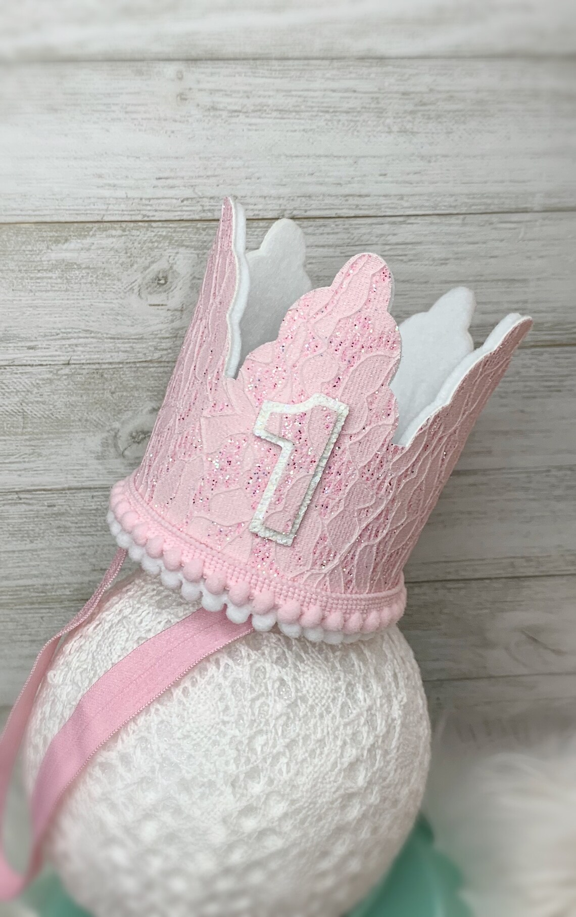 Flower Lane Pink Custom Birthday Crown