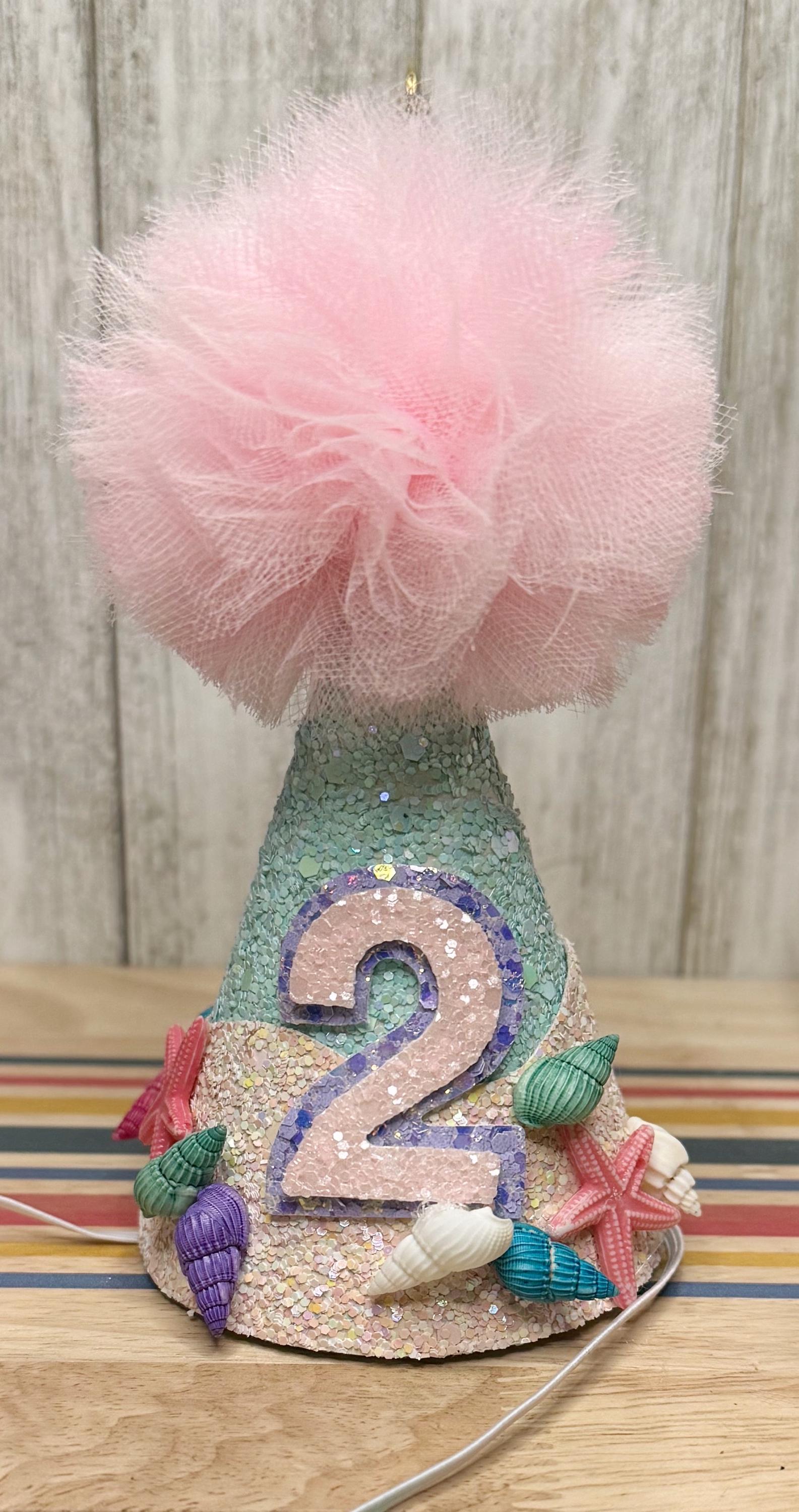 Custom Birthday Hat. Sea Birthday. Beach Girls Birthday Hat. Birthday Hat.  Birthday Hat. Birthday Hat for Girls. Beach Birthday. Select #