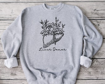 Floral Liver Donor Sweatshirt, Share Your Spare, Donate Life, Living Donor, Living Liver Donor, Liver Donor, Sweatshirt