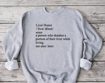 Liver Donor Sweatshirt, Share Your Spare, Donate Life, Living Donor, Living Kidney Donor, Living Liver Donor, Double Donor