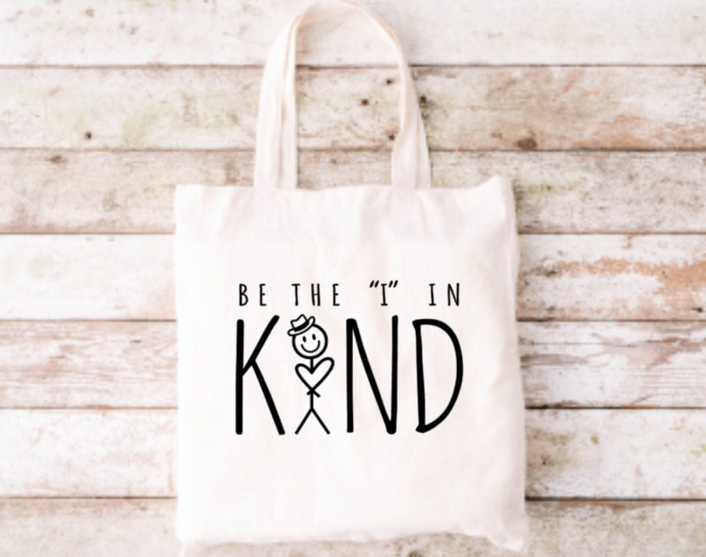 Be The I In Kind Tote Bag: Funny Cotton Canvas Tote - Image 1