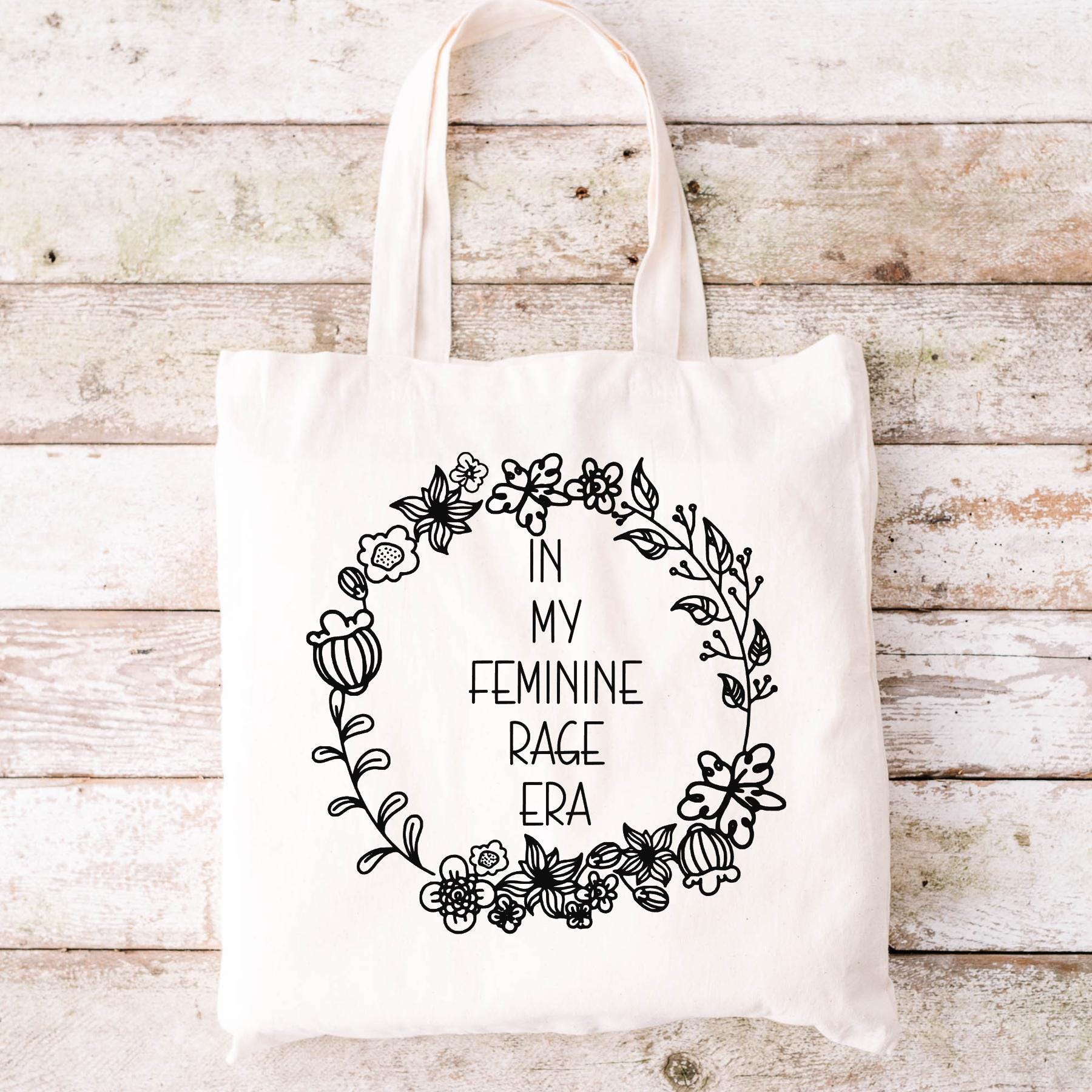 Feminine Rage Era Canvas Tote Bag