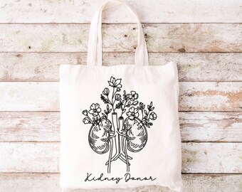 Kidney Donor Tote Bag, Living Donor Tote Bag,  Living Donor,  Kidney Donor, Tote Bag,  Donate Life,  Organ Donor Tote Bag