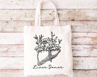 Liver Donor Tote Bag, Living Donor Tote Bag,  Living Donor, Liver Donor, Tote Bag,  Donate Life,  Organ Donor Tote Bag