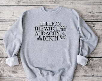 The Lion The Witch And The Audacity Of This B Sweatshirt, Funny Sweatshirt, Unisex Sweatshirt, Funny Shirt