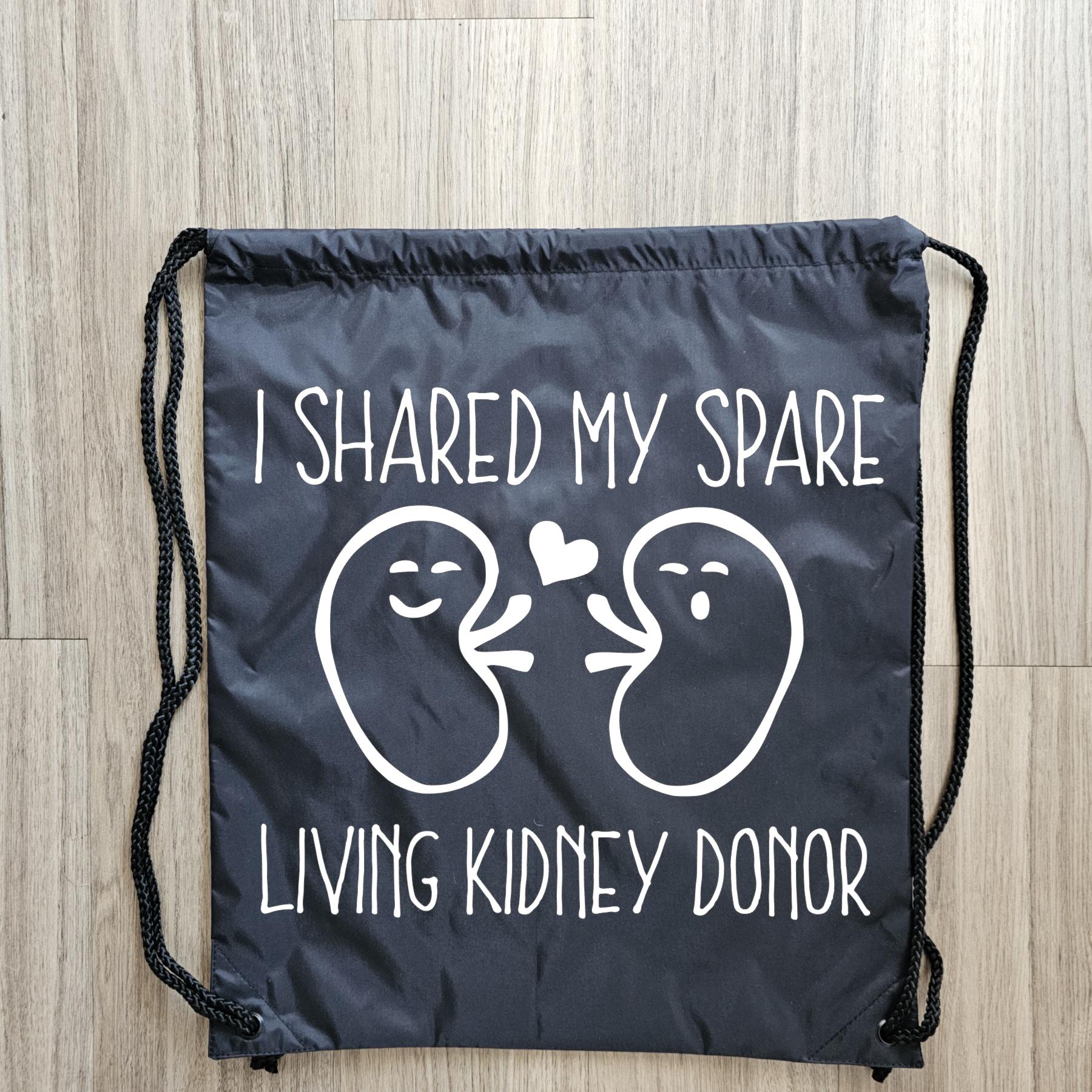 Kidney Donor Drawstring Bag: Durable Nylon Tote