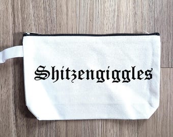 Shitzengiggles Pouch, Makeup Bag, Purse Organizer, Snack Bag, Pouch, Small Bag, Cosmetic Bag