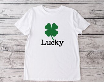 Lucky Shamrock Saint Patrick's Day Crew Neck T-shirt, Lucky, Unisex Tshirt, Funny Tshirt, Saint Patrick's Day Shirt