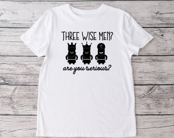 Three Wisemen Holiday Crew Neck T-shirt, Lucky, Unisex Tshirt, Funny Tshirt, Christmas Shirt, Holiday Shirt