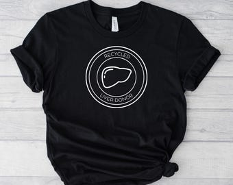 Liver Donor Crew Neck T-shirt, Donate Life, Living Donor, Kidney Donor, Double Donor, Liver Donor