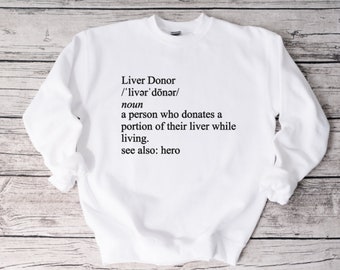 Liver Donor Sweatshirt, Share Your Spare, Donate Life, Living Donor, Living Kidney Donor, Living Liver Donor, Double Donor