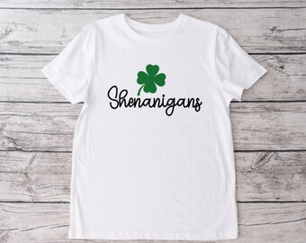 Shenanigans Saint Patrick's Day Crew Neck T-shirt, Shenanigans, Unisex Tshirt, Funny Tshirt, Saint Patrick's Day Shirt