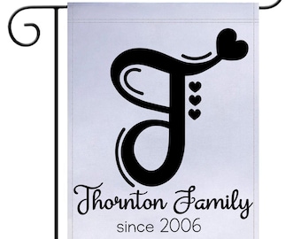 Monogram Garden Flag, Garden Flag