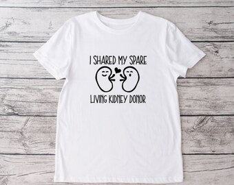 Share Your Spare Donor Crew Neck T-shirt, Share Your Spare, Donate Life, Living Donor, Living Kidney Donor, Kidney Donor, Unisex Tshirt