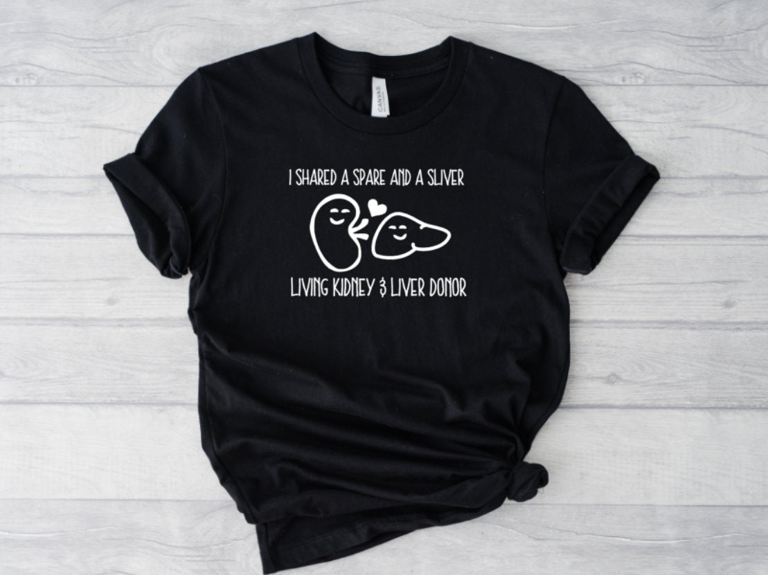 Kidney & Liver Donor T-shirt: Donate Life Awareness - Unisex Cotton Tee