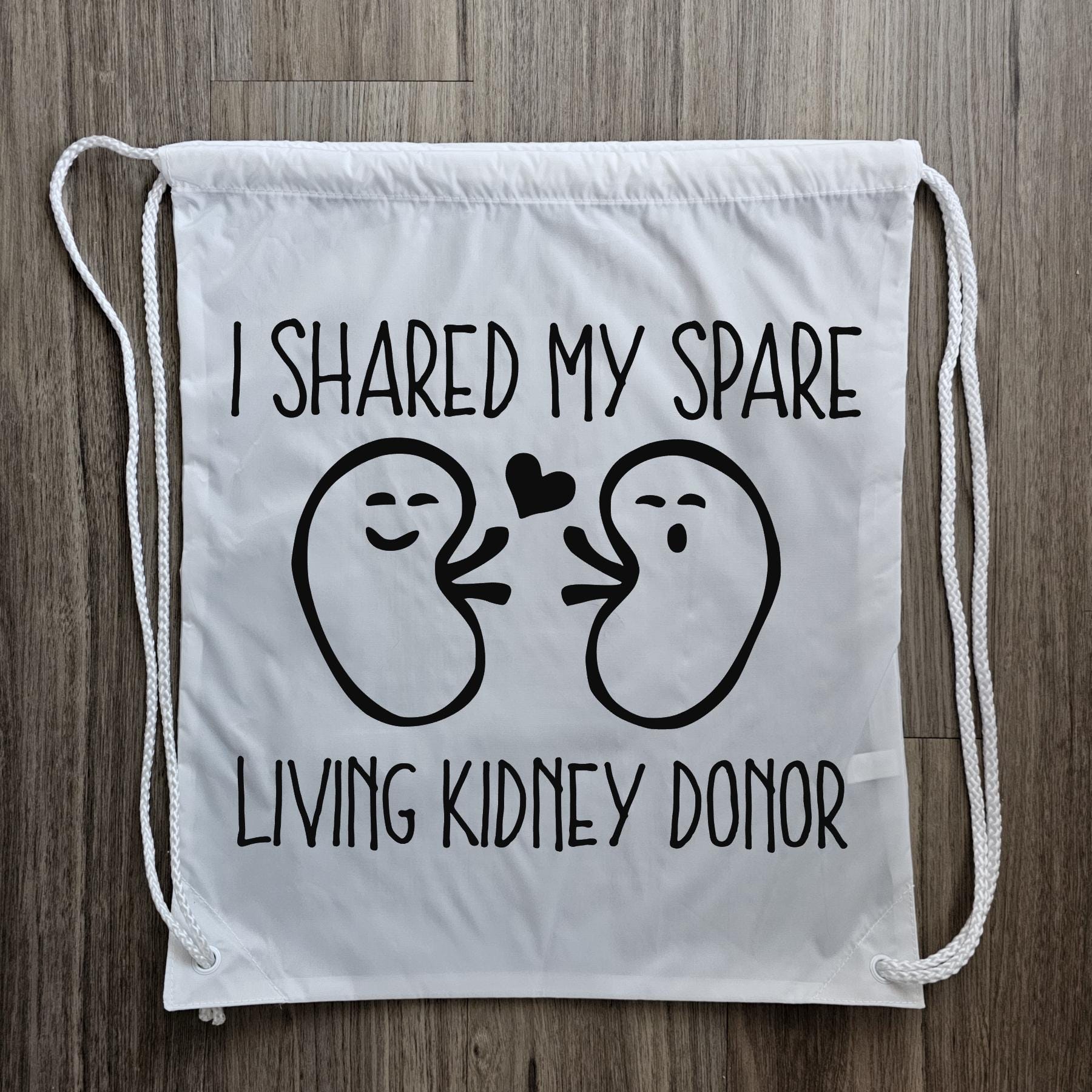 Kidney Donor Drawstring Bag: Donate Life Tote (17x20")