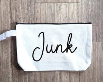 Junk Pouch, Makeup Bag, Purse Organizer, Snack Bag, Pouch, Small Bag, Cosmetic Bag