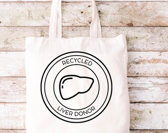 Liver Donor Tote Bag, Living Donor Tote Bag,  Living Donor, Liver Donor, Tote Bag,  Donate Life,  Organ Donor Tote Bag