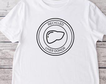 Liver Donor Crew Neck T-shirt, Donate Life, Living Donor, Kidney Donor, Double Donor, Liver Donor