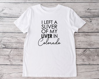 Left A Sliver Of My Liver In, Crew Neck T-shirt, Donate Life, Living Donor, Kidney Donor,  Tshirt
