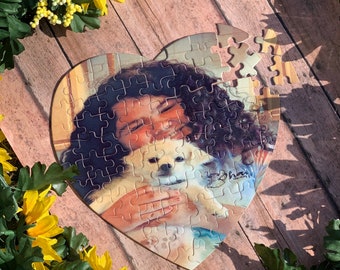 Valentine’s Day Puzzle, Custom Photo Puzzle, Heart Puzzle, Create your own Puzzle, Personalized Puzzle, Cardboard Puzzle,