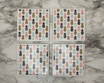 PineApple coasters/wedding gift