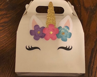 Unicorn favor box/ unicorn candy bags
