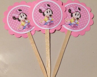 Baby girl pink cupcake topper