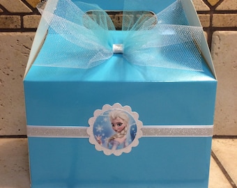 Blue favor boxes