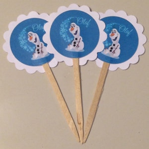 Snow man CupCake Toppers