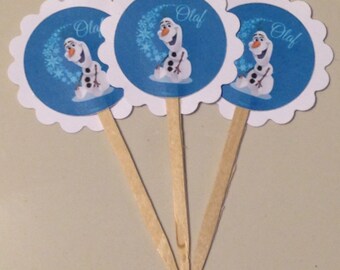 Snow man CupCake Toppers