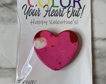 Valentines heart shape crayons