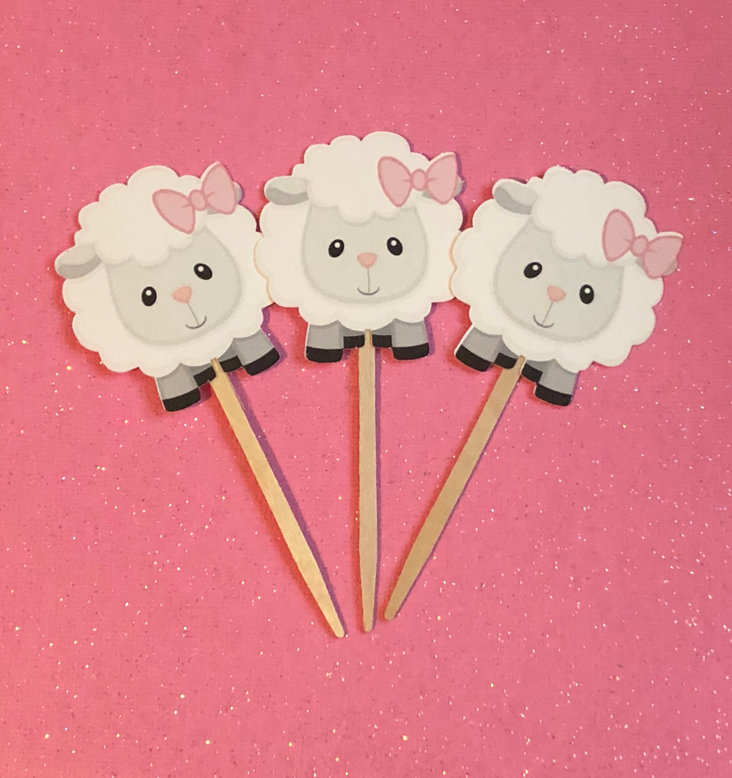 Lamb Cupcake Toppers Etsy