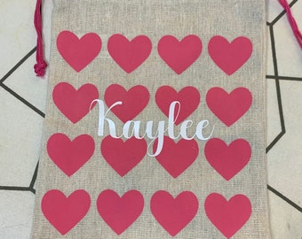 Personalized Valentines Day treat bags | Gift bags | Valentines Day party favor