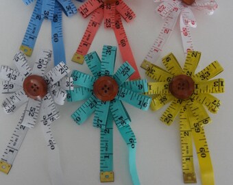 Measuring Tape Rosette Pin