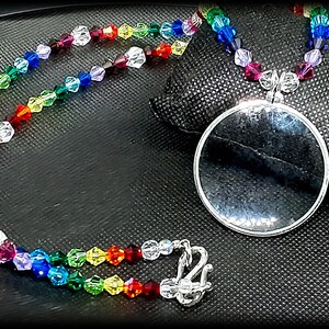 Rainbow Magnifying Glass Necklace