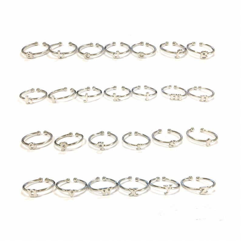 Letter Ring Love Ring Alphabet Ring Name Ring Custom | Etsy