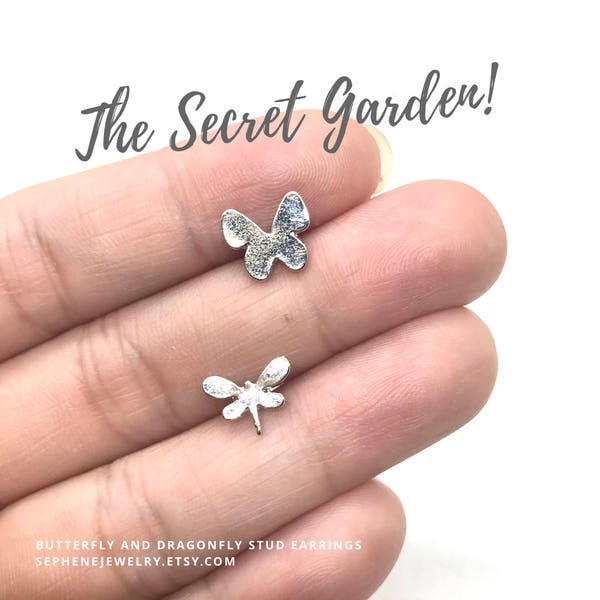 Butterfly and Dragonfly Earrings Sets, metamorphosis, life change, change for a better, self realization, secret garden, insect jewelry