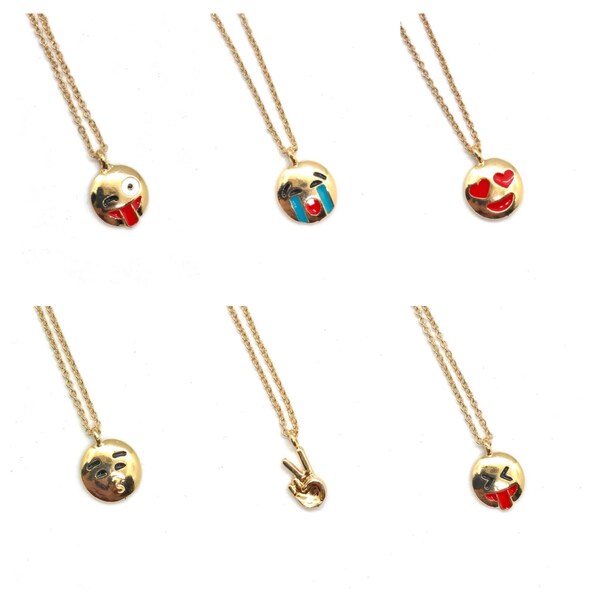 Emoji Necklace Etsy