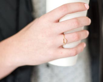 Heart Ring, geometric ring, silver ring, gold ring, stackable ring, minimalist jewelry, dainty jewelry, anniversary gift, bridesmaids